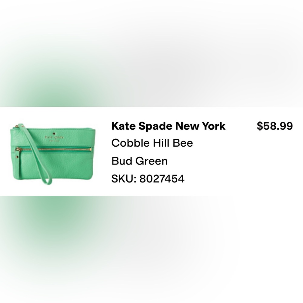 Kate Spade Mint Green Wristlet